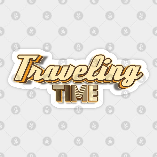 Traveling time typography Sticker by KondeHipe